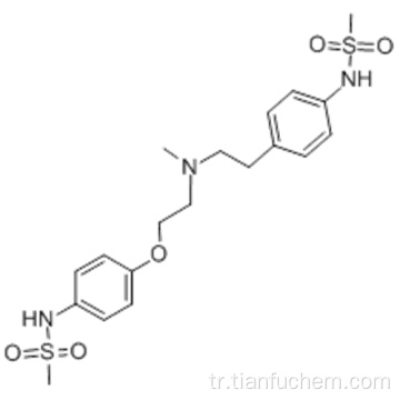 Metansülfonamid, N- [4- [2- [metil [2- [4 - [(metilsülfonil) amino] fenoksi] etil] amino] etil] fenil] - CAS 115256-11-6
